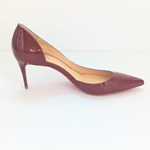 Christian Louboutin Heels - Iriza 70 - Burgundy Patent Leather - Size 37.5